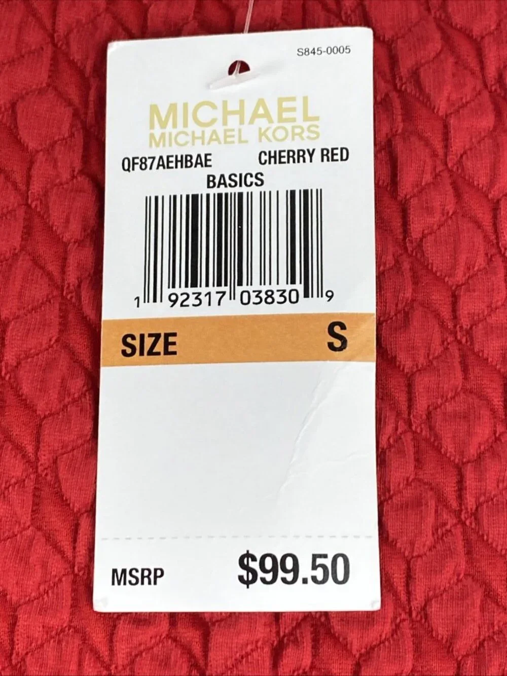 Michael Kors Skirt Women's Size Small Cherry Red Textured Knit Pencil Basics NWT - Picture 4 of 16